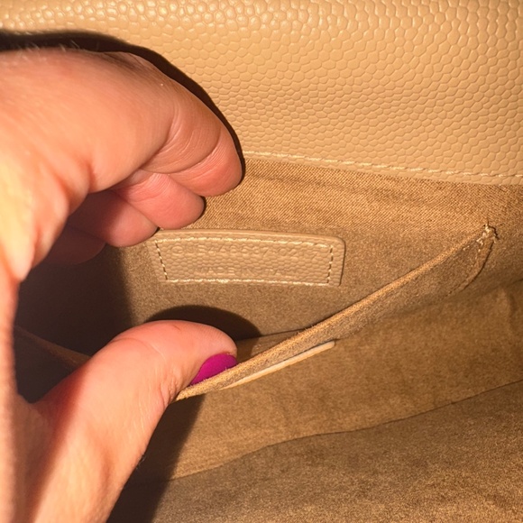 Saint Laurent Grain De Poudre Monogram Kate Satchel Nude Powder (2017) - Picture 7 of 17